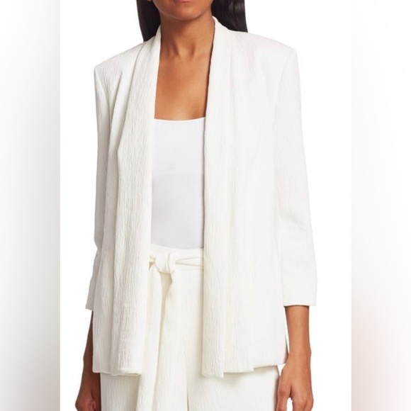 Halston Crinkle Crepe Scarf Front Blazer - NWT - Size L - Picture 1 of 15